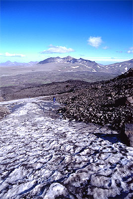 Snow and lava